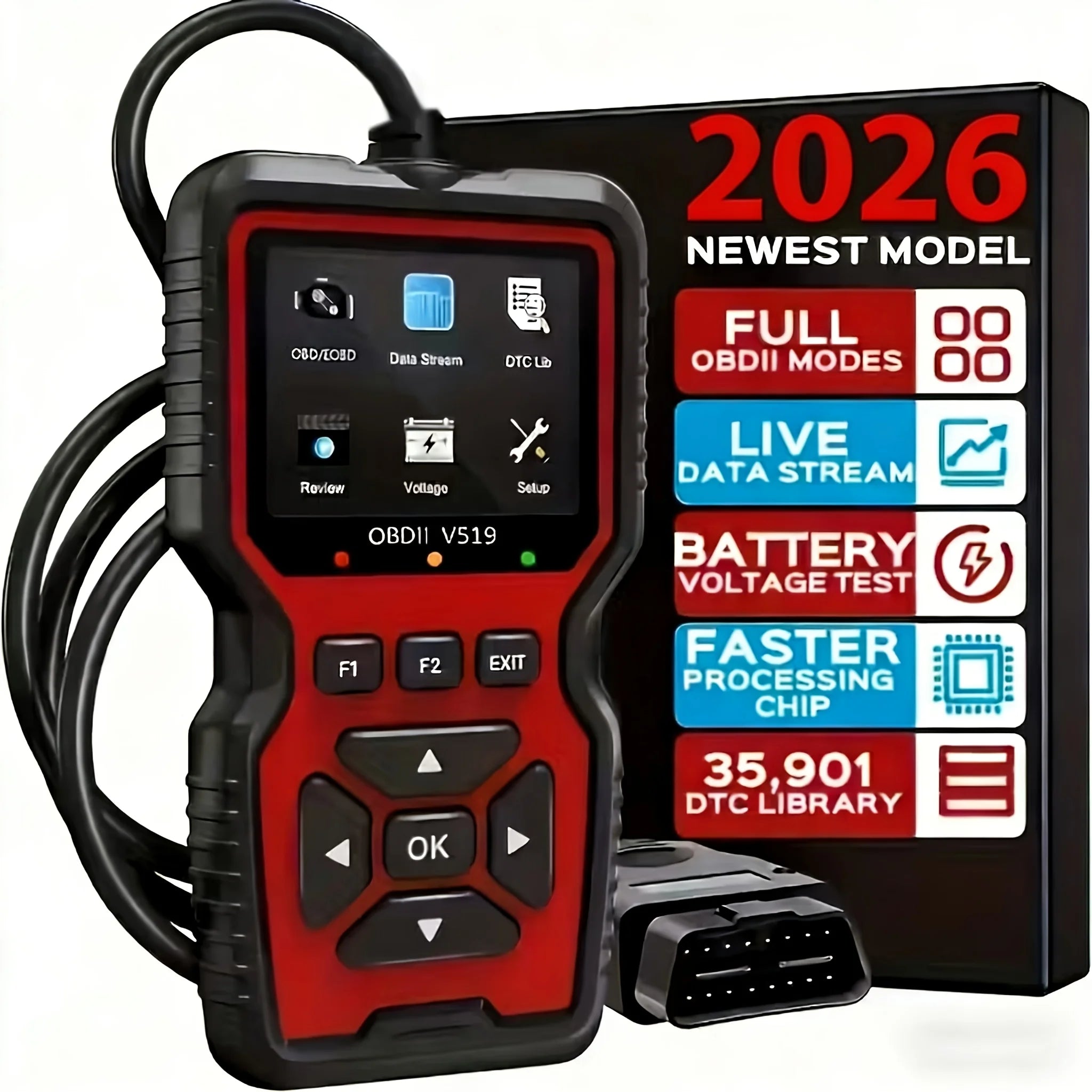 V519 Professional OBD2 Scanner – Automotive Diagnostic Tool with Live Data & Code