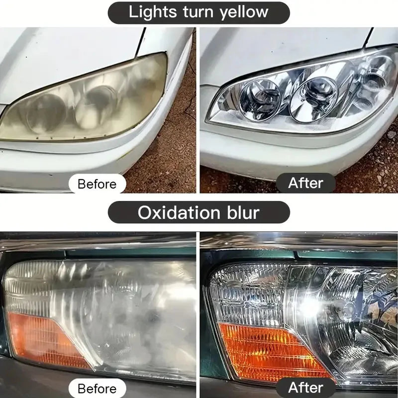 Car Headlight Restoration Kit – Removes Yellowing, Fogging & Oxidation Polish