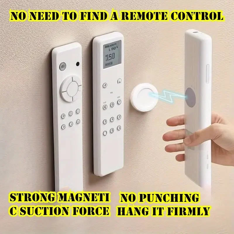 3pcs No Drill Magnetic Remote Holder - Wall Mount for TV/AC/DVD Remotes,