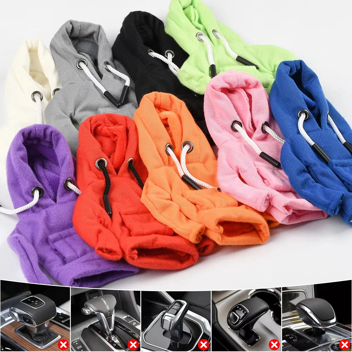 Gear Shift Mini Hoodie Cover – Universal Car Manual & Automatic Shift Lever Decor
