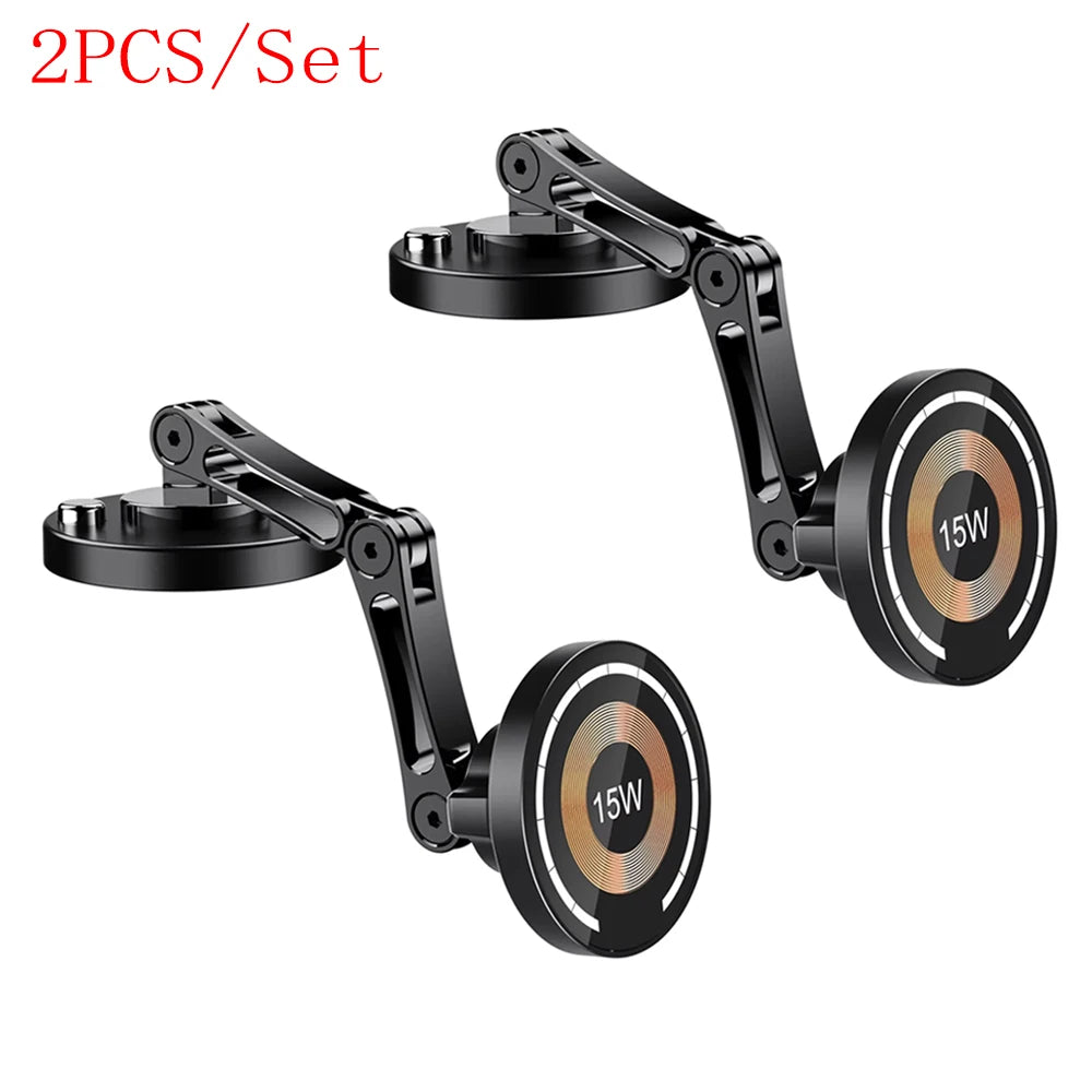 Magnetic Car Phone Holder & Wireless Charger 15W | מעמד טלפון מגנטי עם טעינה אלחוטית 15W