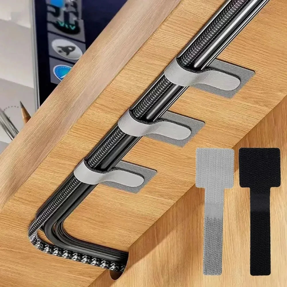 10/20Pcs Self Adhesive Reusable Cable Ties Wire