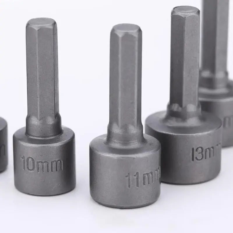 9pcs Hex Socket Nut Driver Set – 5mm to 13mm Screwdriver Bit & Socket Wrench Kit