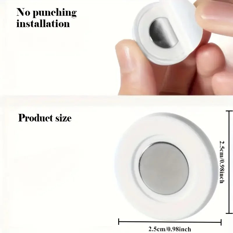 3pcs No Drill Magnetic Remote Holder - Wall Mount for TV/AC/DVD Remotes,