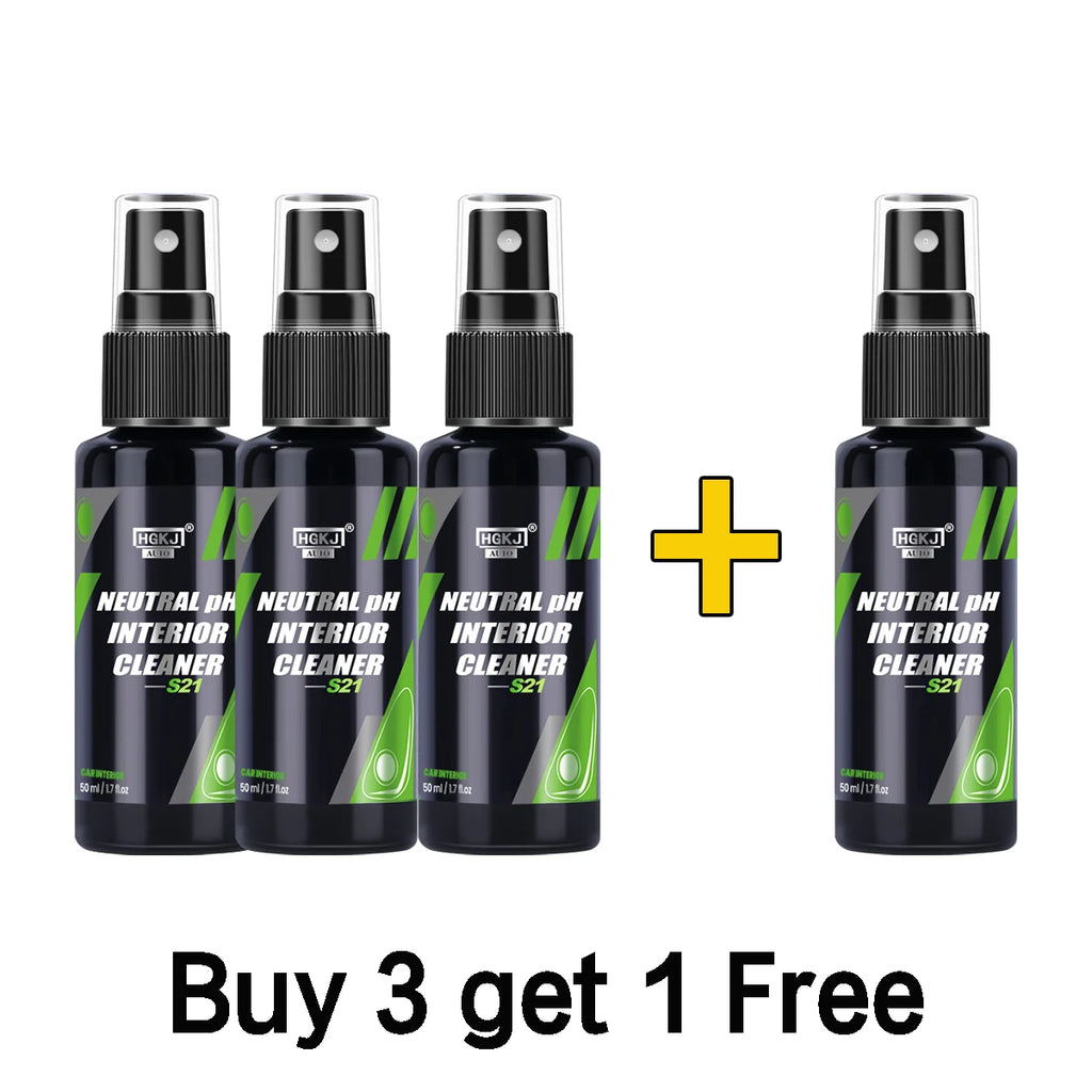 HGKJ S21 Car Interior Cleaner – Multi-Surface Foam Cleaner for Roof, Leather, Fabric & Dashboard