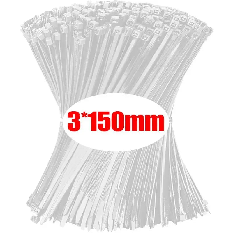 Nylon Cable Ties Set – 100/1000pcs Self-Locking Zip Ties for Home & Office Wiring
