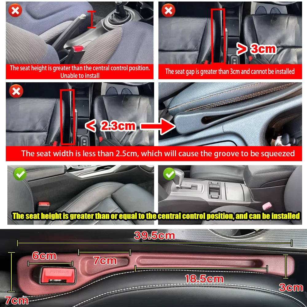 Car Seat Gap Filler with Phone & Wallet Holder