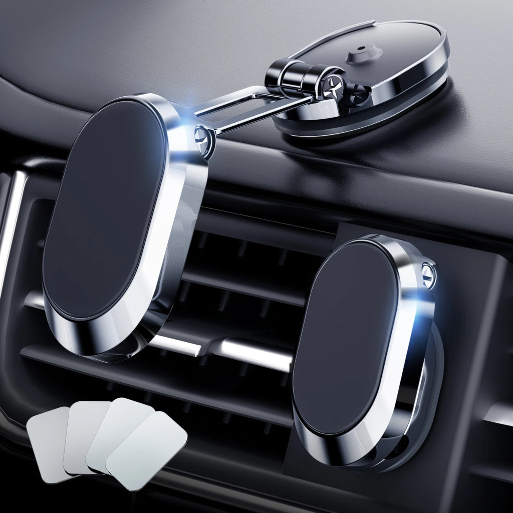 Foldable Magnetic Car Phone Holder Dashboard 360° | מעמד טלפון מתקפל לדשפד 360°