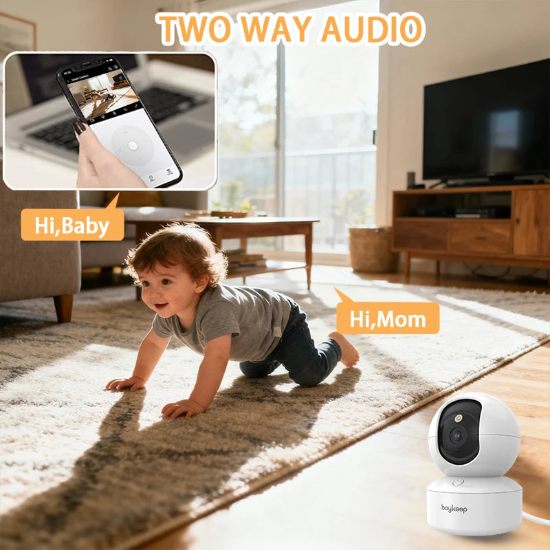 Smart WiFi Baby & Pet Camera 2K 360° | מצלמת תינוקות/חיות חכמה 2K 360°