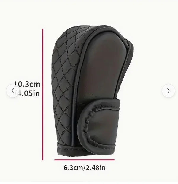 PU Leather Gear Shift Cover – Non-Slip Universal Automatic Car Shift Handle Protector