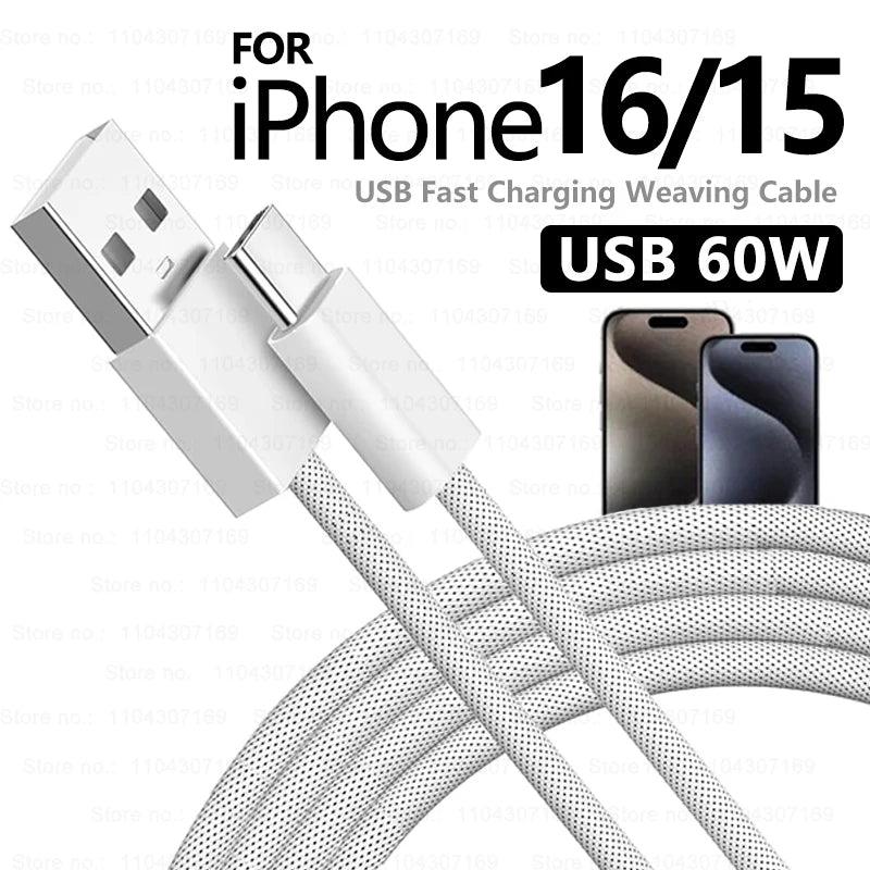 USB-C CarPlay Fast Charging Cable 60W | כבל CarPlay טעינה מהירה 60W