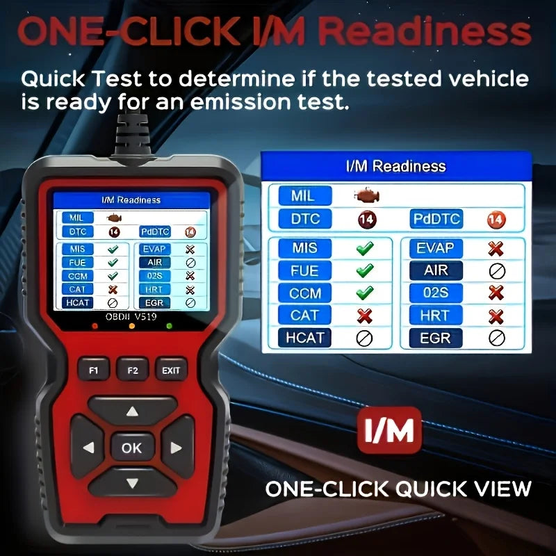 V519 Professional OBD2 Scanner – Automotive Diagnostic Tool with Live Data & Code