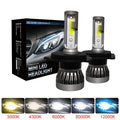 2Pcs LED Car Headlight Bulbs – H1/H4/H7/H11/9005/9006 High Brightness 20000LM 12V