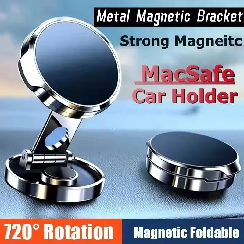 Round Foldable Magnetic Car Phone Holder 360° | מעמד עיגול מתקפל 360°