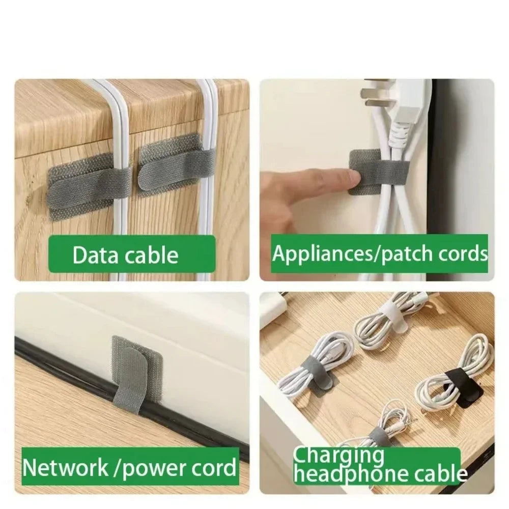 10/20Pcs Self Adhesive Reusable Cable Ties Wire