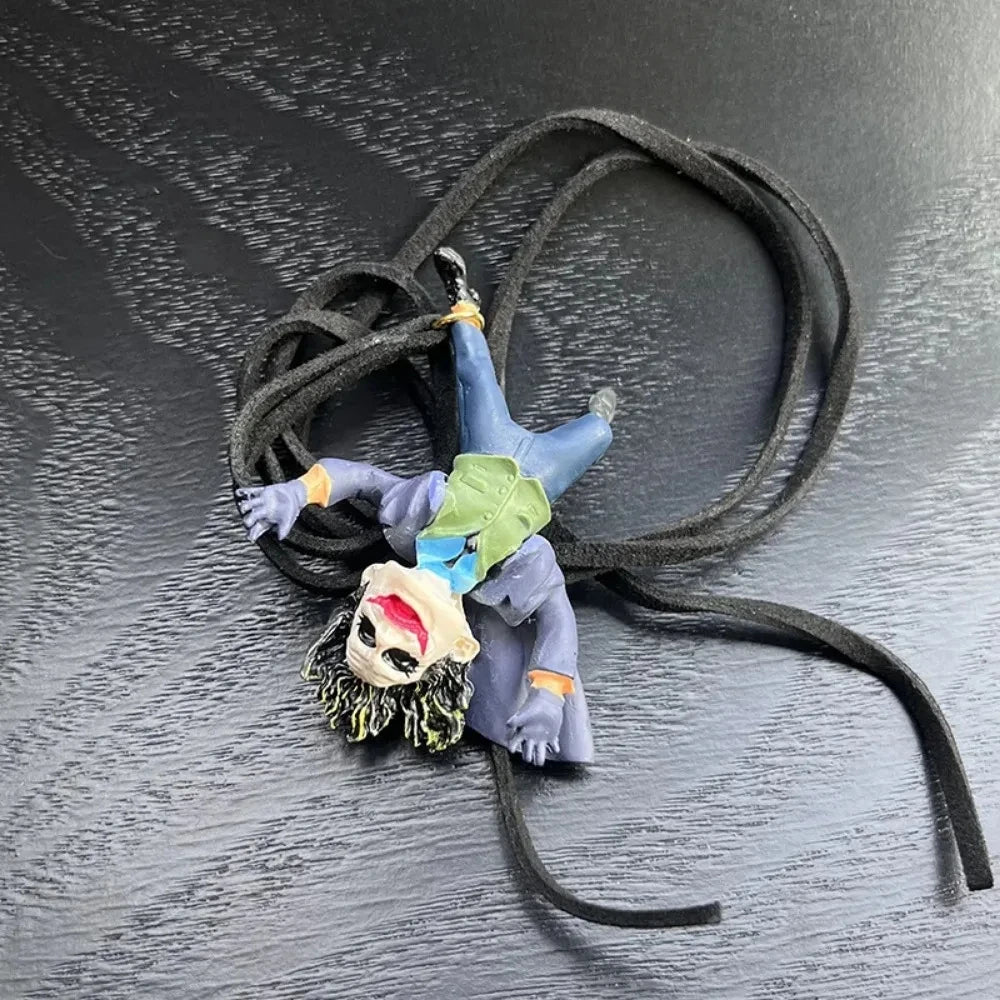 Car Resin Pendant – Cartoon Rearview Mirror Hanging Decoration (Cowhide Style Joker Design)