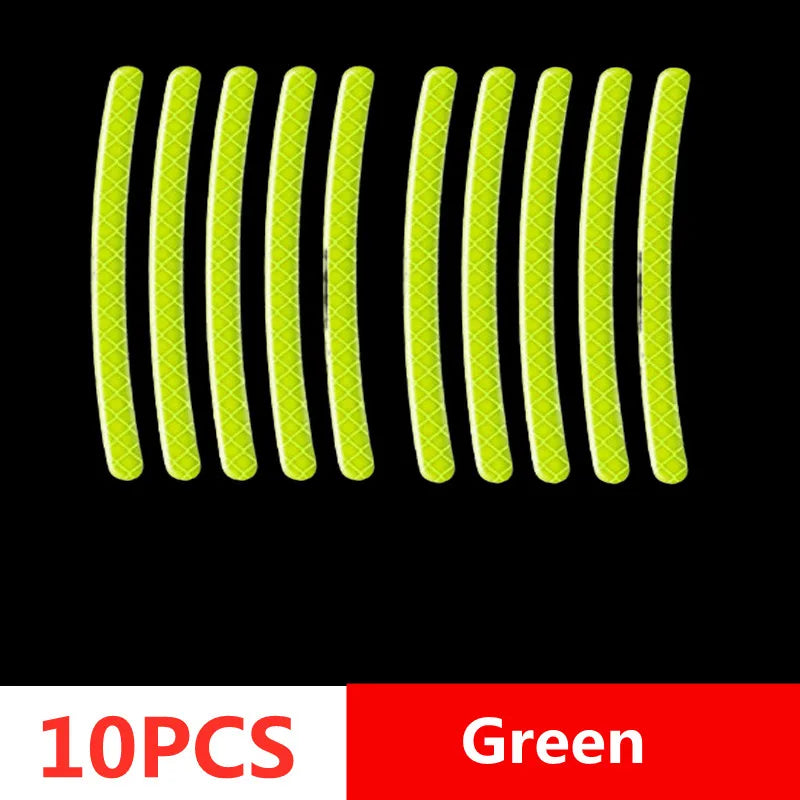 Car Wheel Hub Reflective Strips – Door Handle Safety Warning Stickers for Auto Exterior