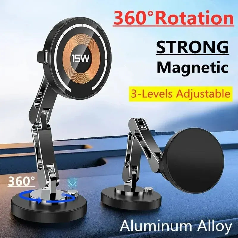 Magnetic Car Wireless Charger Stand | מעמד טעינה אלחוטית מגנטית לרכב