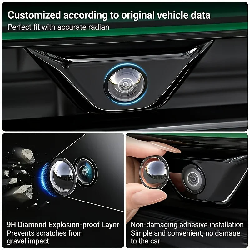 Car Camera Lens Protective Cover – 2/4PCS 360° Rear View Camera Scratch Guard HD Protection
