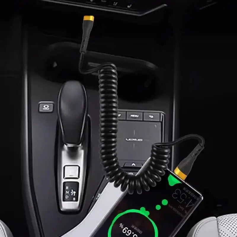 Spring USB-C to USB-C Cable PD 120W 5A | כבל ספירלי USB-C 120W 5A