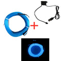 Car Interior LED Neon Strip – EL Wire Ambient Light (1M/3M/5M USB Flexible Decorative Lamp)