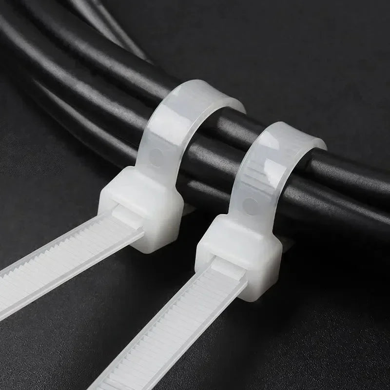 Nylon Cable Ties Set – 100/1000pcs Self-Locking Zip Ties for Home & Office Wiring