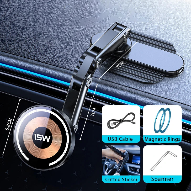 Magnetic Car Wireless Charger Stand | מעמד טעינה אלחוטית מגנטית לרכב