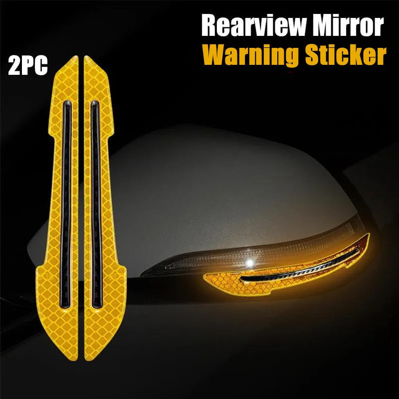 Car Wheel Hub Reflective Strips – Door Handle Safety Warning Stickers for Auto Exterior