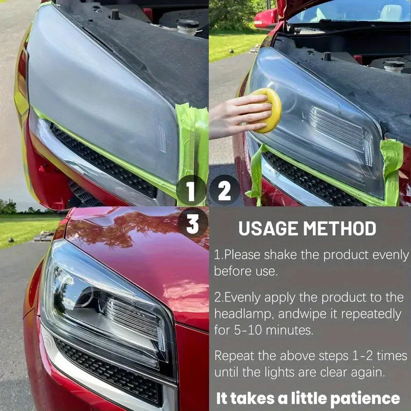 Car Headlight Restoration Kit – Removes Yellowing, Fogging & Oxidation Polish