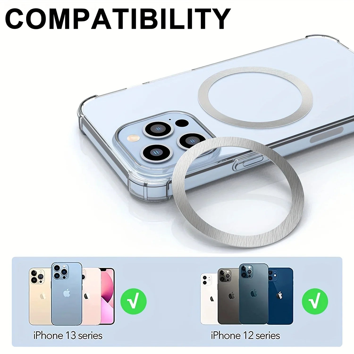 MagSafe Magnetic Plate Ring Stickers 10pcs | טבעות מגנטיות MagSafe 10 יחידות