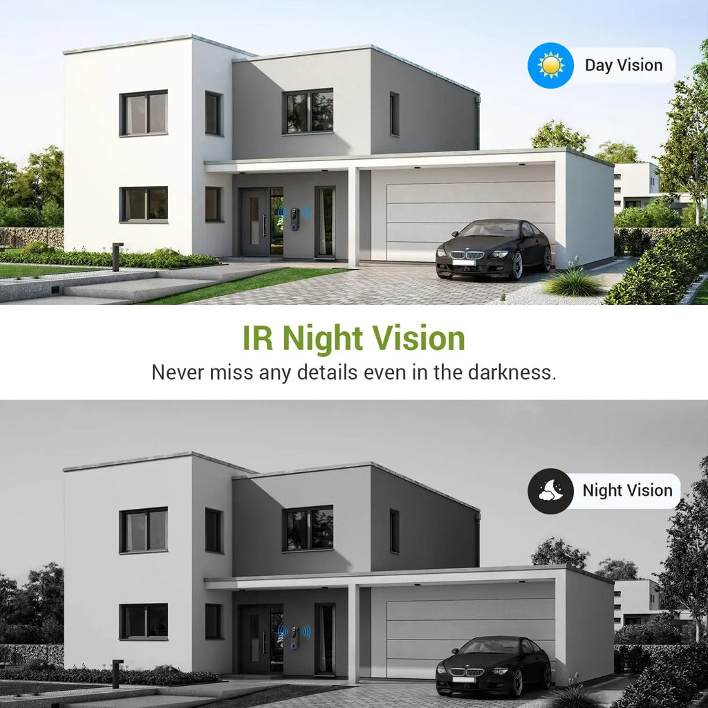 Wireless Video Doorbell 1080P AI Night Vision | דלתון חכם 1080P ראיית לילה AI
