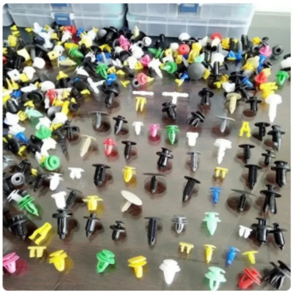 Universal Car Fastener Clips Kit – 100/200/500pcs Mixed Bumper & Door Trim Rivets (30 Types)
