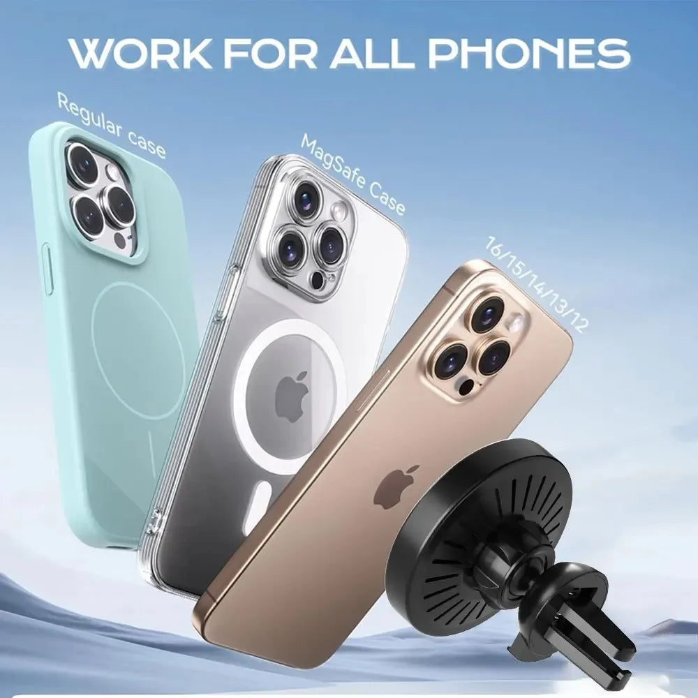 MagSafe Car Wireless Charger 30W Air Vent | מטען אלחוטי MagSafe 30W לפתח מזגן