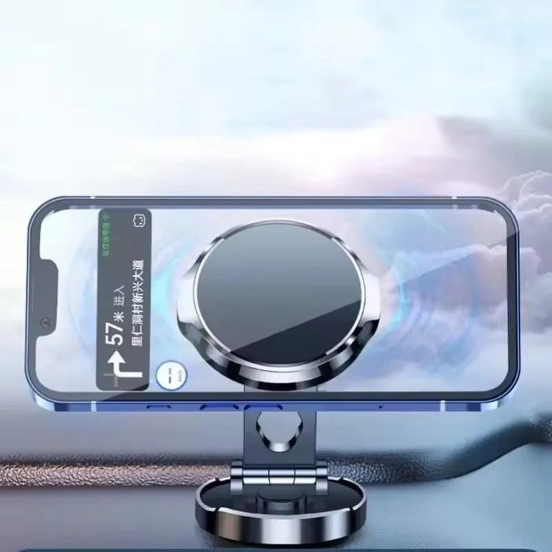 Round Foldable Magnetic Car Phone Holder 360° | מעמד עיגול מתקפל 360°