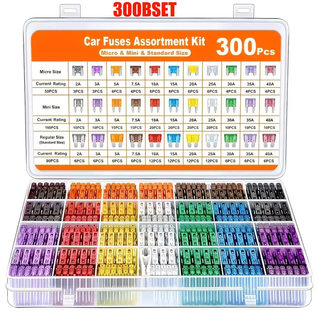 100pcs Car Blade Fuses Set – 2A to 35A Assorted Automotive Fuse Kit for Car/RV/Truck