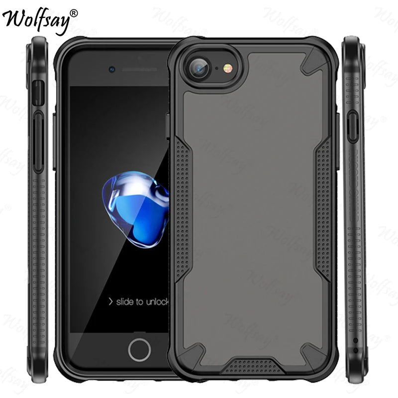Translucent Matte Armor Case For iPhone SE