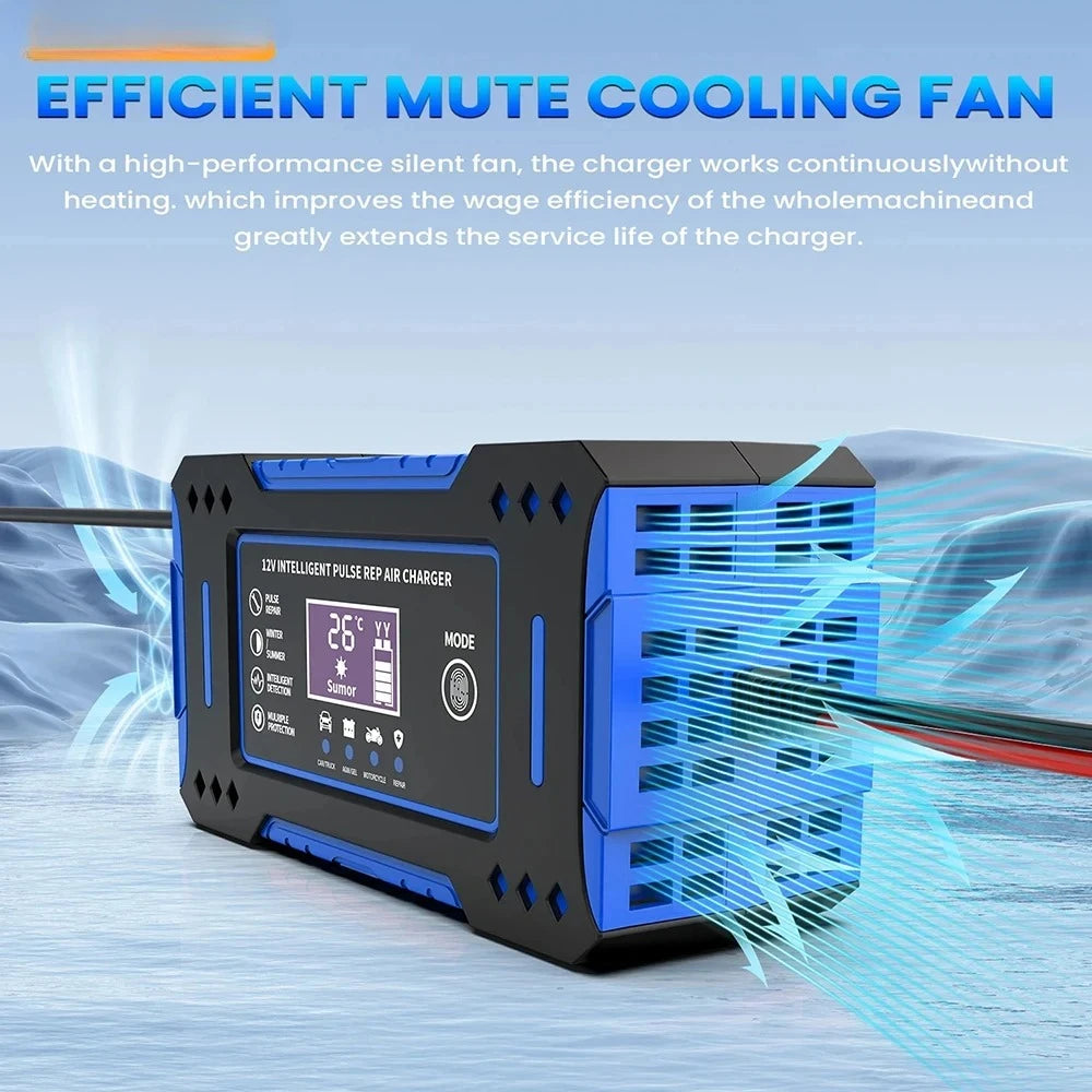 12V 6A Intelligent Car Motorcycle Battery Charger