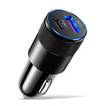 66W USB Car Charger – Type-C PD Fast Charging Adapter for Xiaomi & Huawei