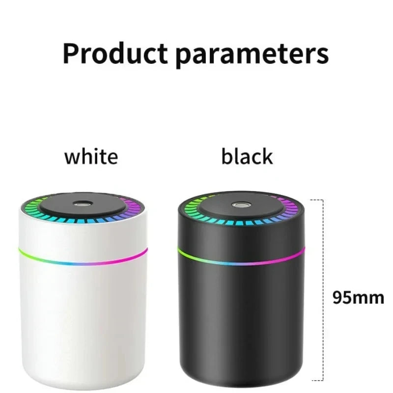 Mini USB Car Air Humidifier – Aroma Essential Oil Diffuser with LED Mist Light