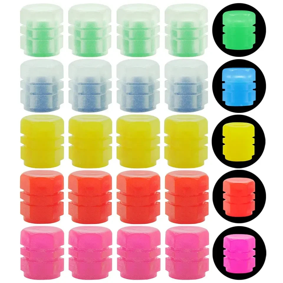 Luminous Valve Caps Fluorescent Night Car