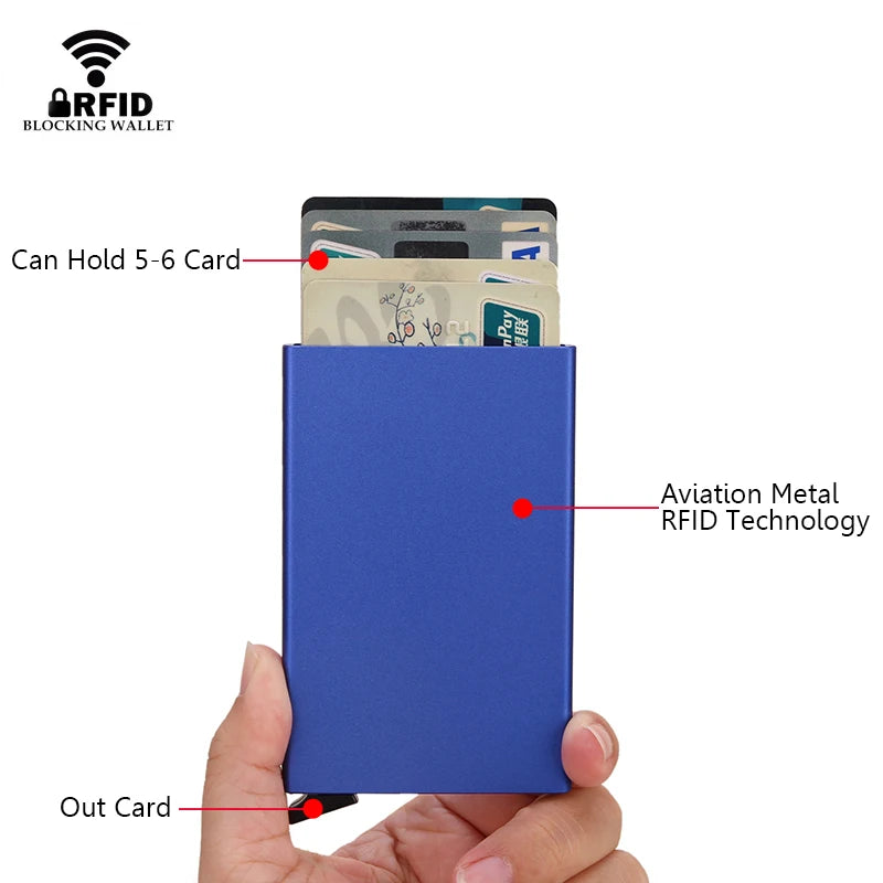 RFID Smart Wallet Metal Slim Pop-Up | ארנק מתכתי דק RFID פופ-אפ