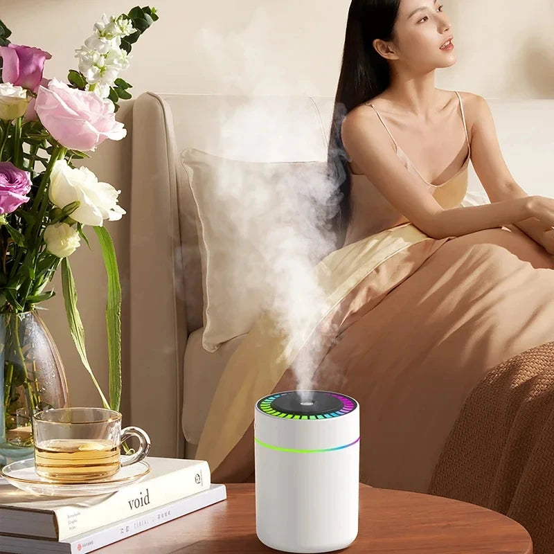 Mini USB Car Air Humidifier – Aroma Essential Oil Diffuser with LED Mist Light