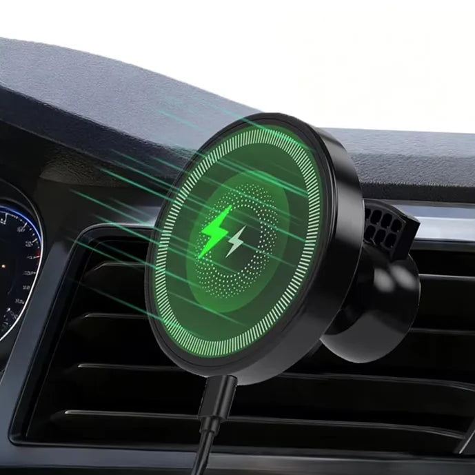 Magnetic Wireless Car Charger 30W | מטען מגנטי אלחוטי 30W לרכב