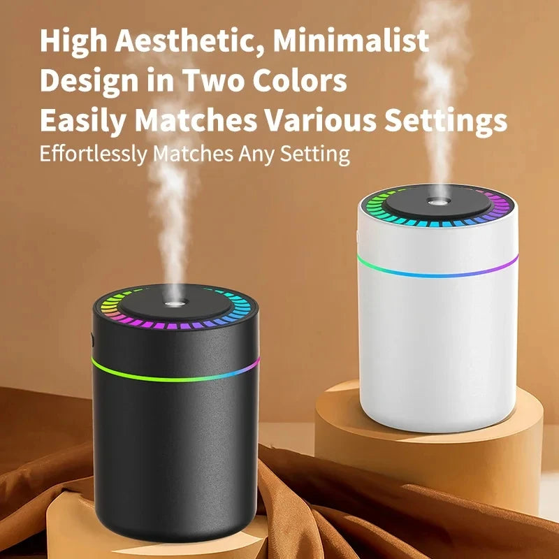 Mini USB Car Air Humidifier – Aroma Essential Oil Diffuser with LED Mist Light