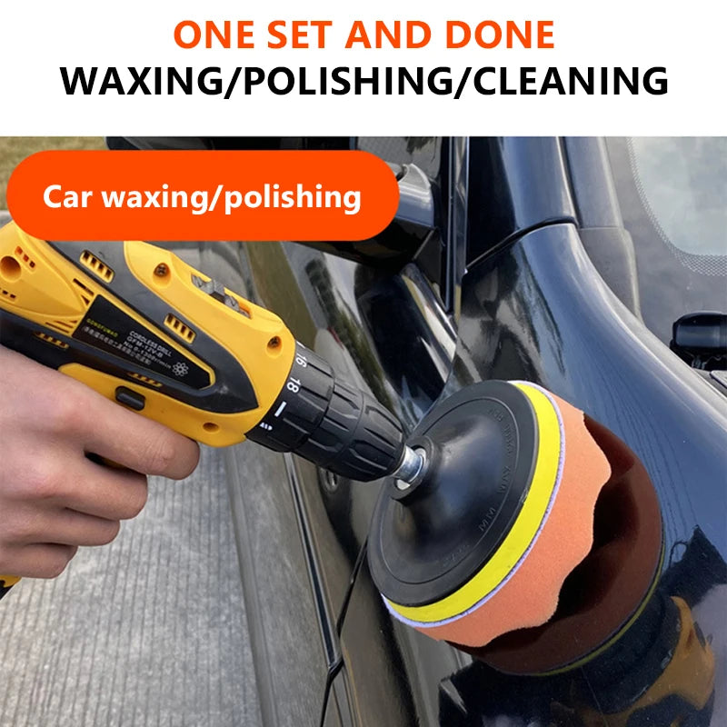 6PCS Car Polishing Sponge Pads Kit – Foam Buffing Pads 3/4/5 Inch for Scratch Removal