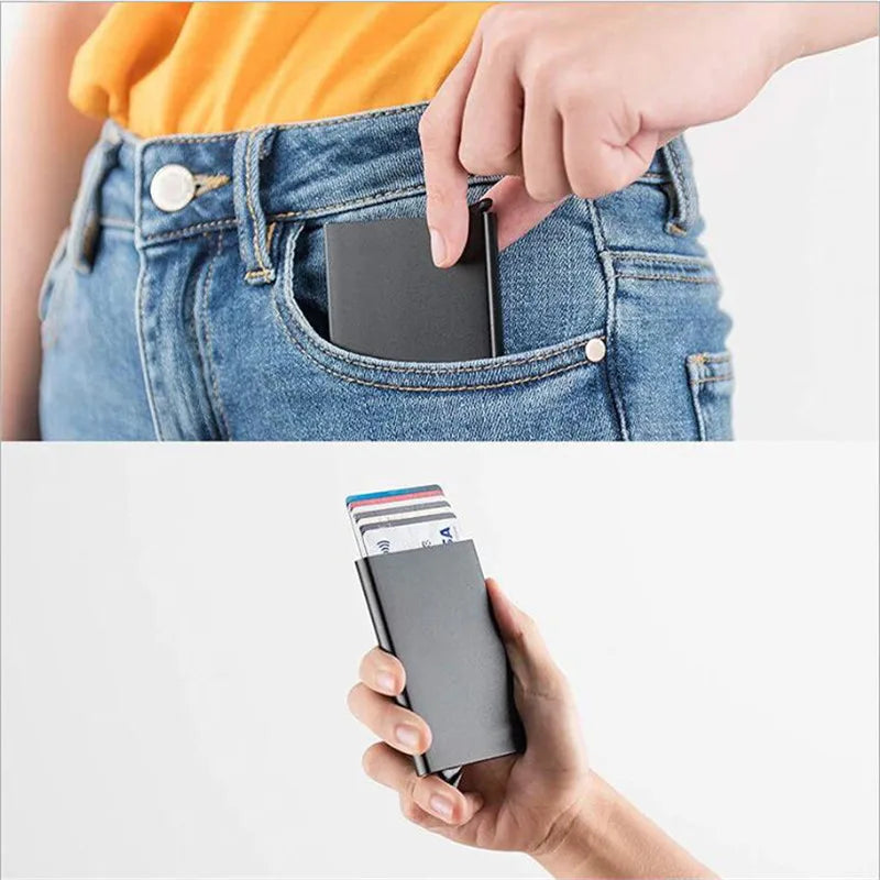 RFID Smart Wallet Metal Slim Pop-Up | ארנק מתכתי דק RFID פופ-אפ