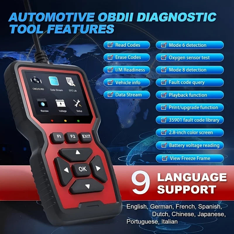 V519 Professional OBD2 Scanner – Automotive Diagnostic Tool with Live Data & Code