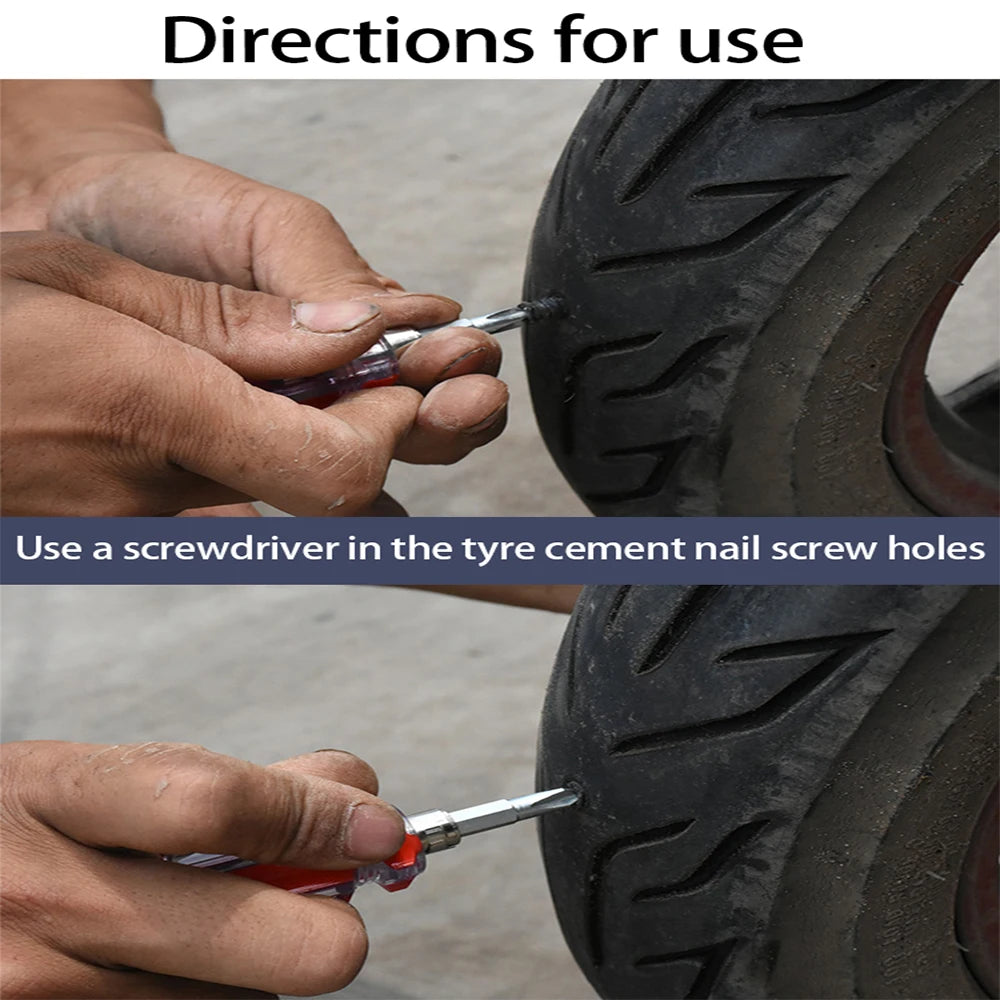 Car Tire Repair Rubber Nail Kit – Universal Tubeless Puncture Repair Set (10/30 pcs)
