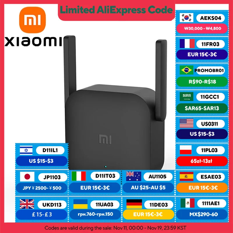 Xiaomi WiFi Amplifier Pro 300Mbps 2.4G | מגבר WiFi שיאומי 300Mbps