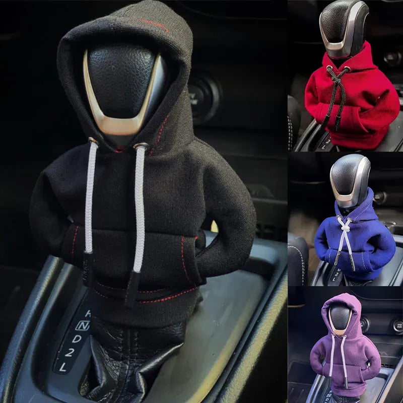 Gear Shift Mini Hoodie Cover – Universal Car Manual & Automatic Shift Lever Decor